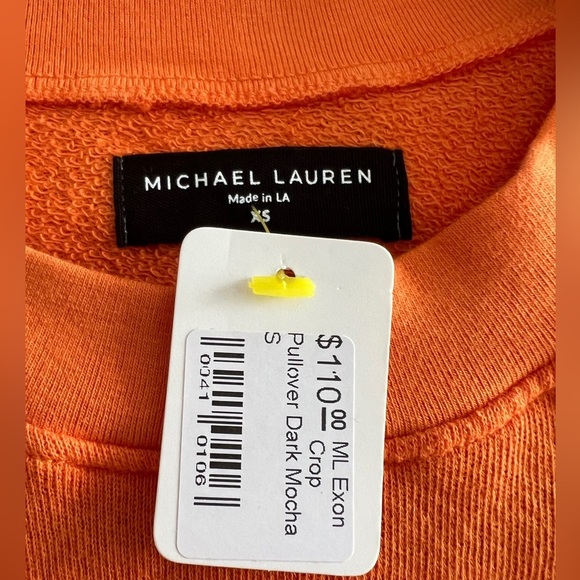 Michael Lauren- Orange cropped Sweatshirt- XS - Picture 4 of 4